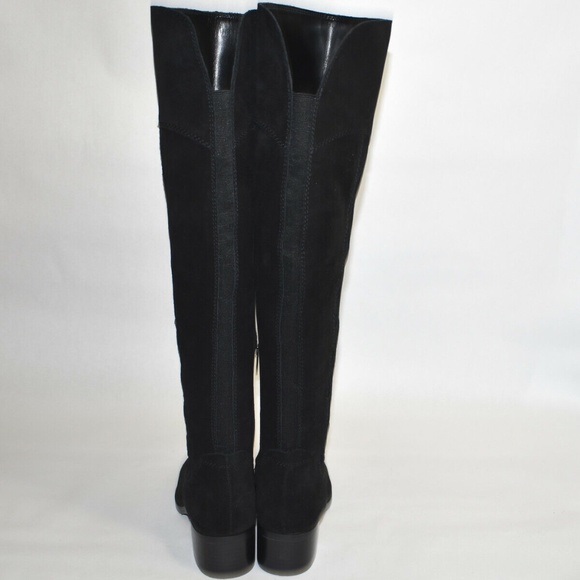 NEW VINCE CAMUTO Boots Kreesell Black Suede Leather SUEDE Knee High Boots TALL - Picture 7 of 9